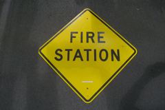 Sign-Fire Station, stock number S-1180