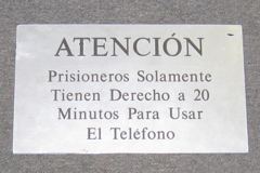 Sign-Spanish-Atencion Prisoneros Solamente..., stock number S-1290