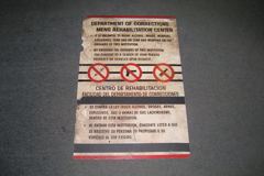 Sign-Department Of Corrections Women's Rehabilitation Center, stock number S-1292