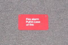 Sign-Fire Alarm Pull In Case Of Fire, stock number S-1309