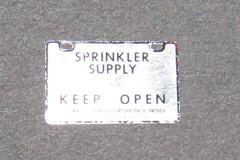 Sign-Sprinkler Supply Keep Open - 6" x 4", stock number S-1311