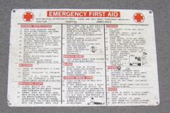 Sign-Emergency First Aid, stock number S-1335