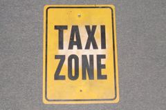 Sign-Taxi Zone, stock number S-1339