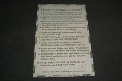 Sign-10 Wood Shop Safety Rules, stock number S-1347