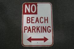 Sign-No Beach Parking, stock number S-1366