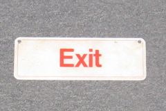 Sign-Exit - 9" x 3", stock number S-1368