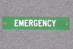 Sign-Emergency- 10 x 2, stock number S-1371