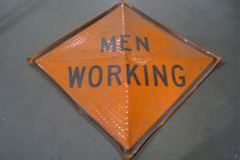 Sign-Men Working, stock number S-1375