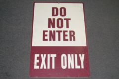 Sign-Do Not Enter - Exit Only, stock number S-1393