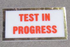 Sign-Test In Progress, stock number S-1410