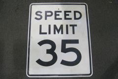 Sign-Speed Limit 35, stock number S-1433