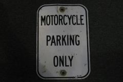 Sign-Motorcycle Parking Only, stock number S-1455