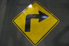 Sign-right turn arrow, stock number S-1464