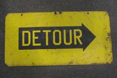 Sign-Detour Left arrow, stock number S-1471