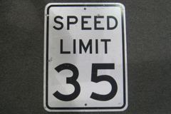 Sign-Speed Limit 35, stock number S-1480