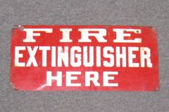 Sign-Fire Extinguisher Here, stock number S-1484