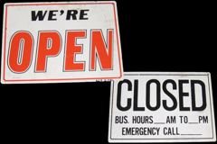 Sign-Yes We're Open/We're Closed, stock number S-1486