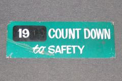 Sign-19__ Count Down To Safety, stock number S-1496