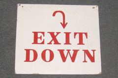 Sign-Exit Down, stock number S-1514