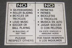 Sign-No Skateboarding, stock number S-1523
