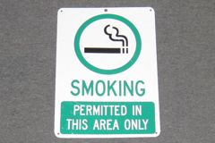 Sign-Smoking Permitted In This Area Only, stock number S-1530