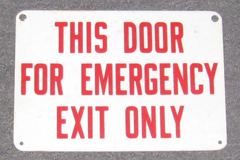 Sign-This Door For Emergency Exit Only, stock number S-1547