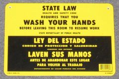Sign-State Law Health & Safety Code Requires..., stock number S-1590