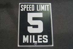 Sign-Speed Limit 5 Miles, stock number S-1597