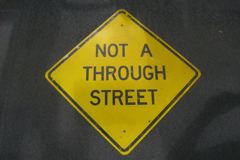 Sign-Not A Through Street, stock number S-1621