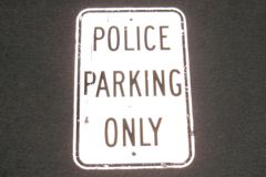 Sign-Police Parking Only, stock number S-1633