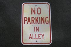 Sign-No Parking In Alley, stock number S-1640