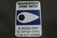 Sign-Neighborhood Crime Watch, stock number S-1641