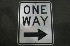 Sign-ONE WAY --->, stock number S-1643