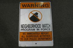 Sign-Warning Neighborhood Watch Prog. Enforced..., stock number S-1645