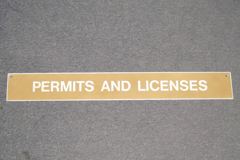 Sign-Permits and Licenses, stock number S-1653