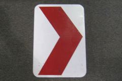 Sign-> chevron, stock number S-1665