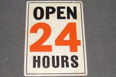 Sign-Open 24 Hours, stock number S-1668