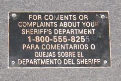 Sign-For Comments Or Complaints About Your Sheriff's Department, stock number S-1693