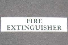 Sign-Fire Extinguisher, stock number S-1806