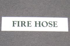 Sign-Fire Hose, stock number S-1807