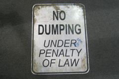 Sign-No Dumping Under Penalty Of Law, stock number S-1863