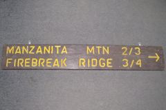 Sign-Manzanita Mtn 2/3 ---> ..., stock number S-1871