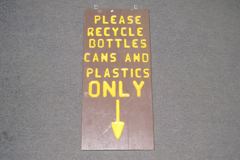 Sign-Please Recycle...., stock number S-1875