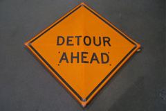 Sign-Detour Ahead, stock number S-1885