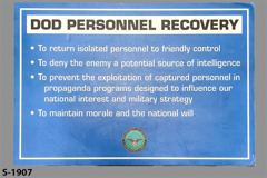 Sign-DOD Personnel Recovery, stock number S-1907