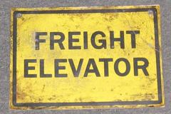 Sign-Freight Elevator, stock number S-1997