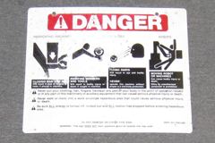 Sign-Danger Fabricating/Turning Machines/Robots, stock number S-2017