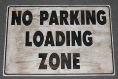 Sign-No Parking Loading Zone, stock number S-2022