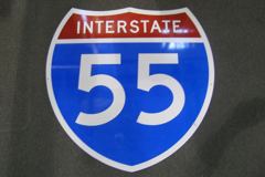 Sign-Interstate 55, stock number S-2026