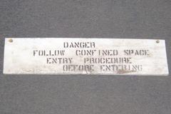 Sign-Danger Follow Confined Space Entry Procedure Before Entering, stock number S-2032